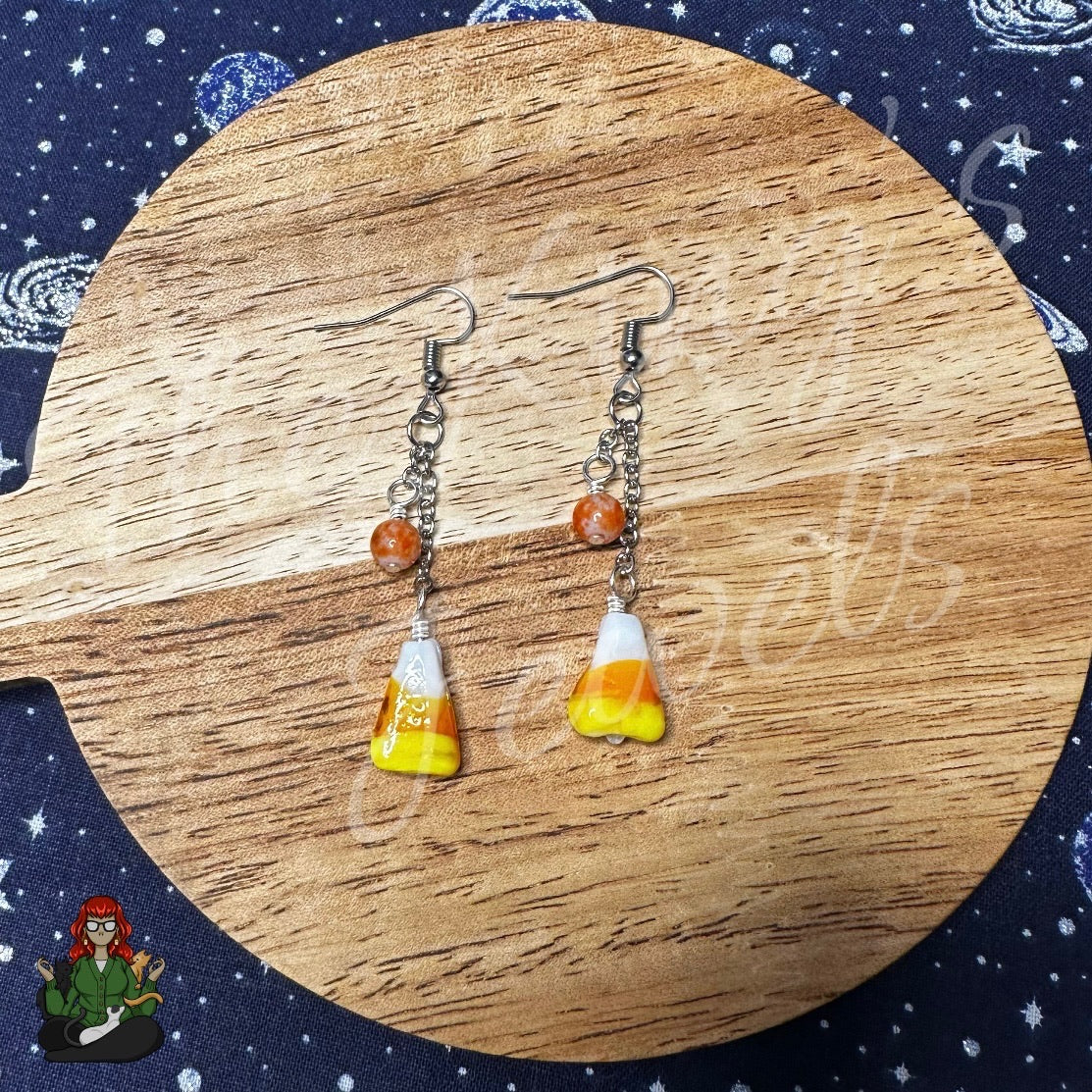 Gladys - Candy Corn Earrings!