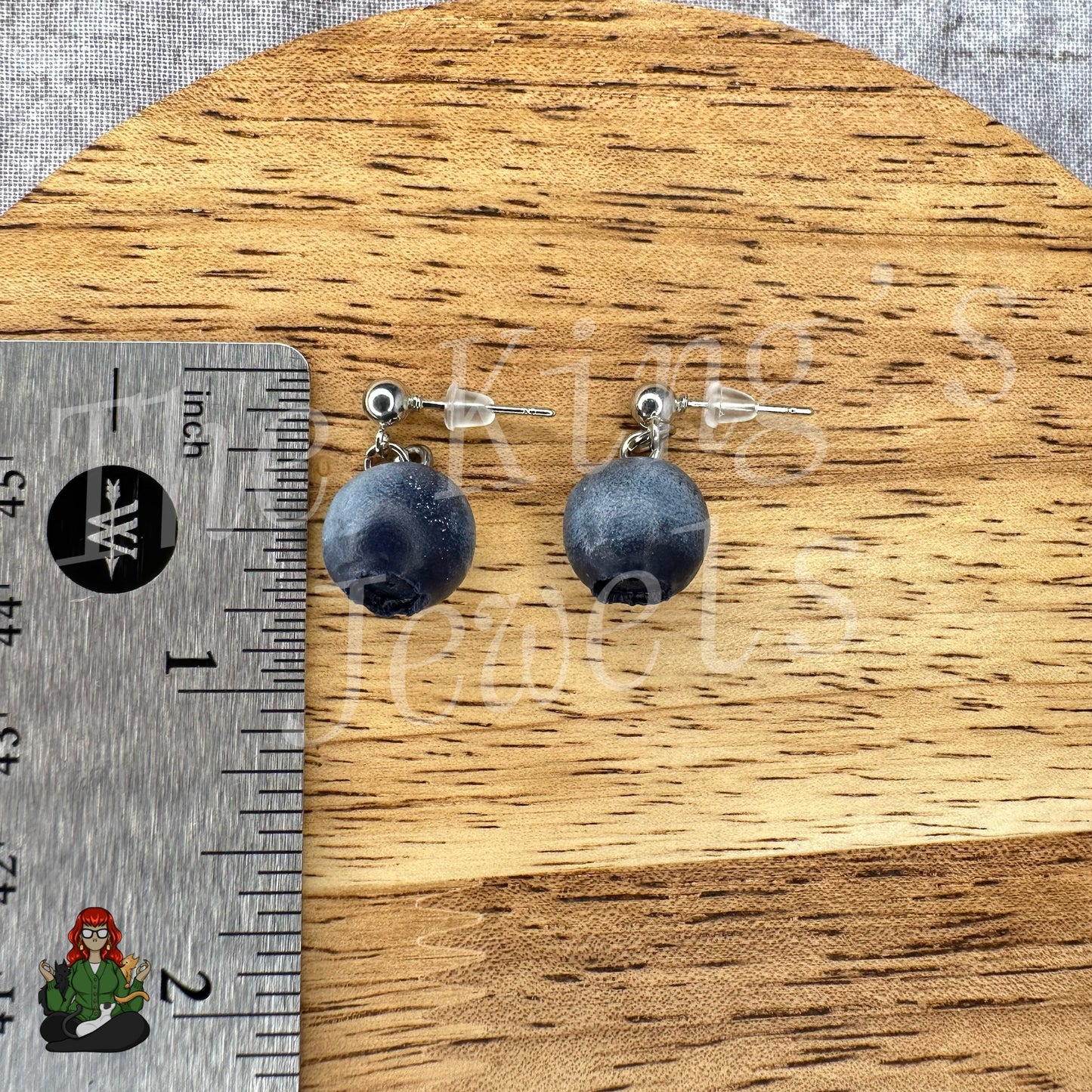 LeonaRae - Polymer Clay Blueberry Beaded Earrings!