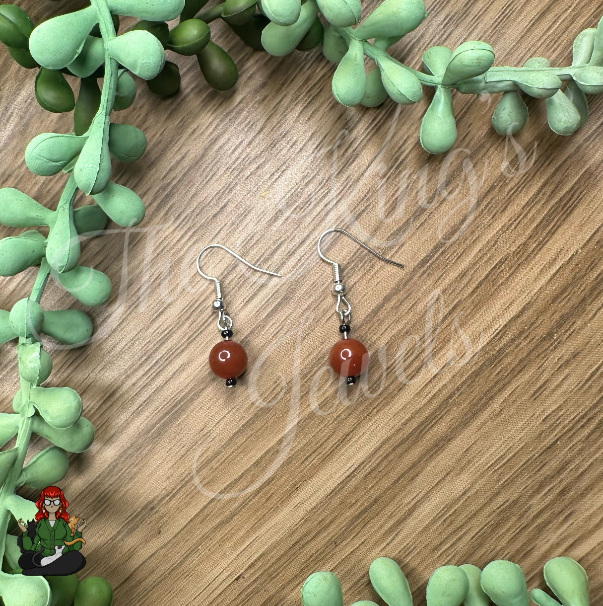 Shirley - Red Carnelian Earrings!