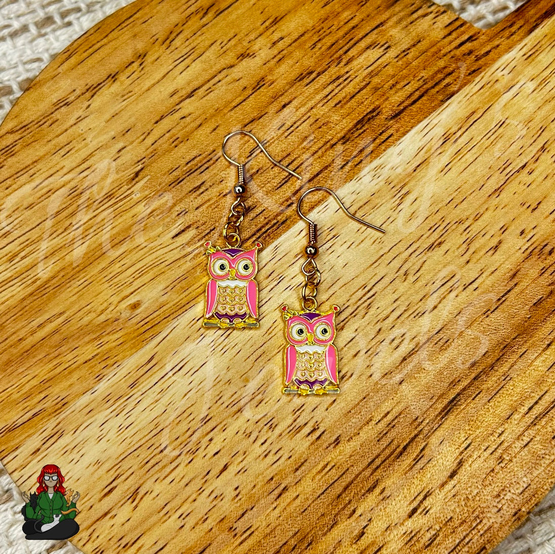 LeonaRae - Pink Owl Earrings!