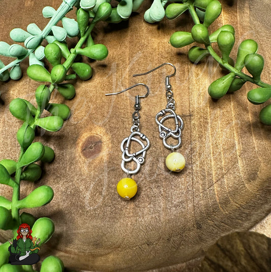 Katie - Yellow Jade Stethoscope Earrings!