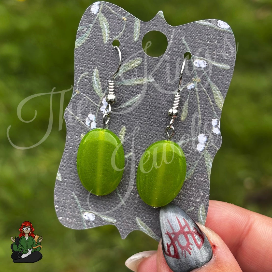Shirley - Peridot Oval Bead Earrings!
