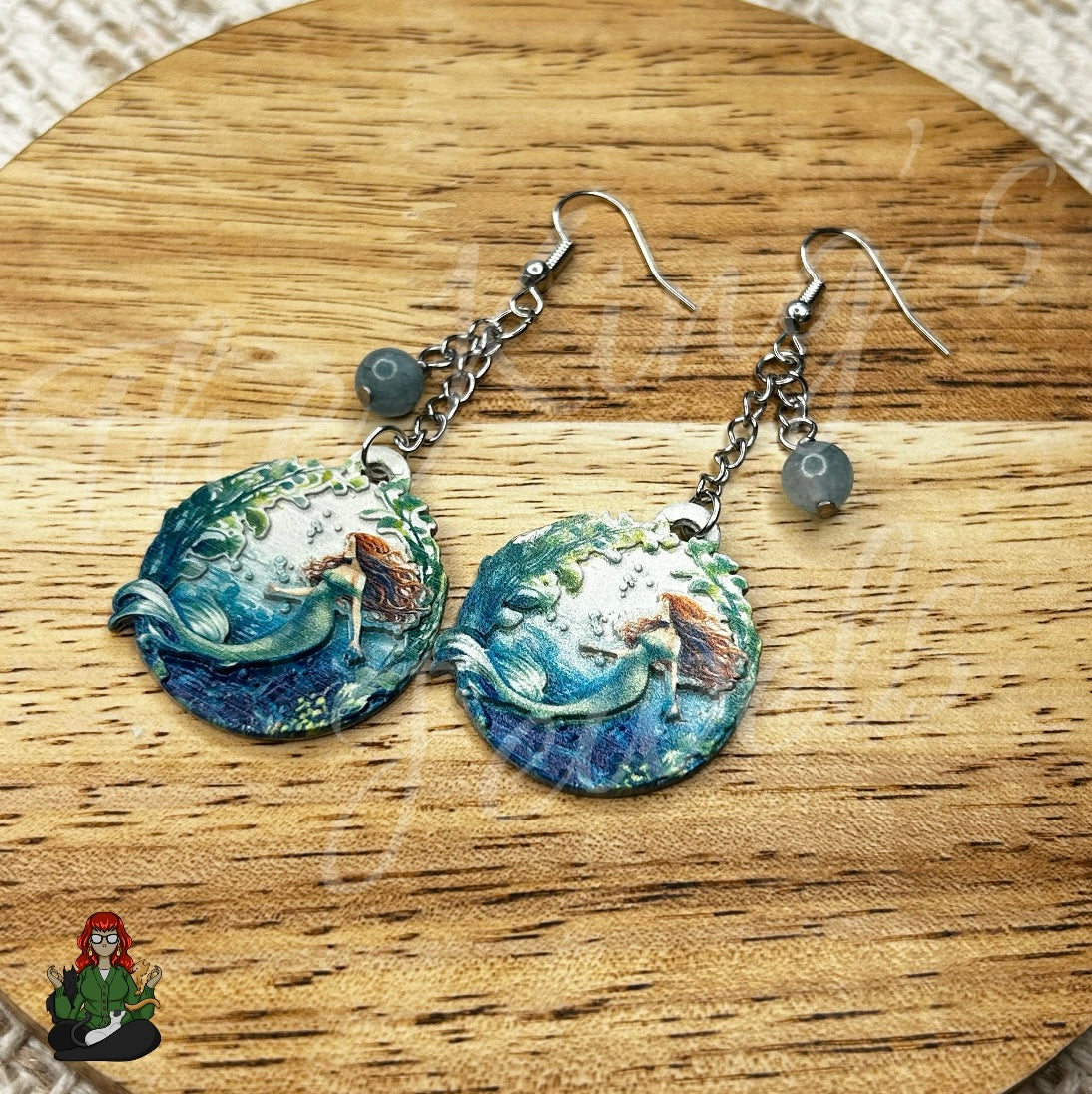 Gladys - Mermaid & Bead Earrings!