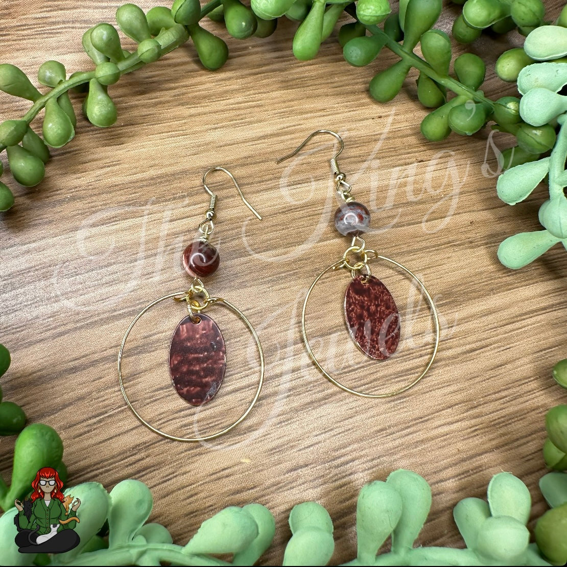 Riona - Wine Red Earrings!