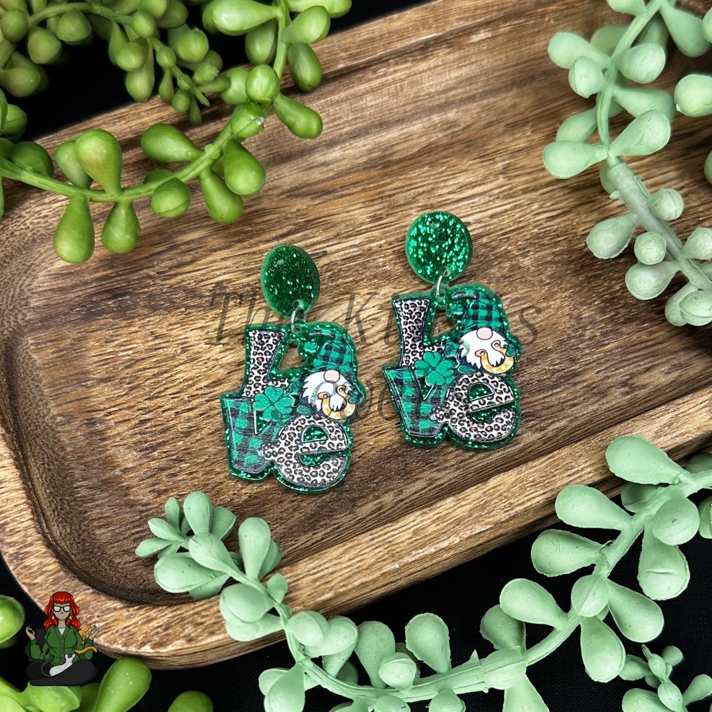 Lucky - Gnome L O V E Acrylic Earrings!