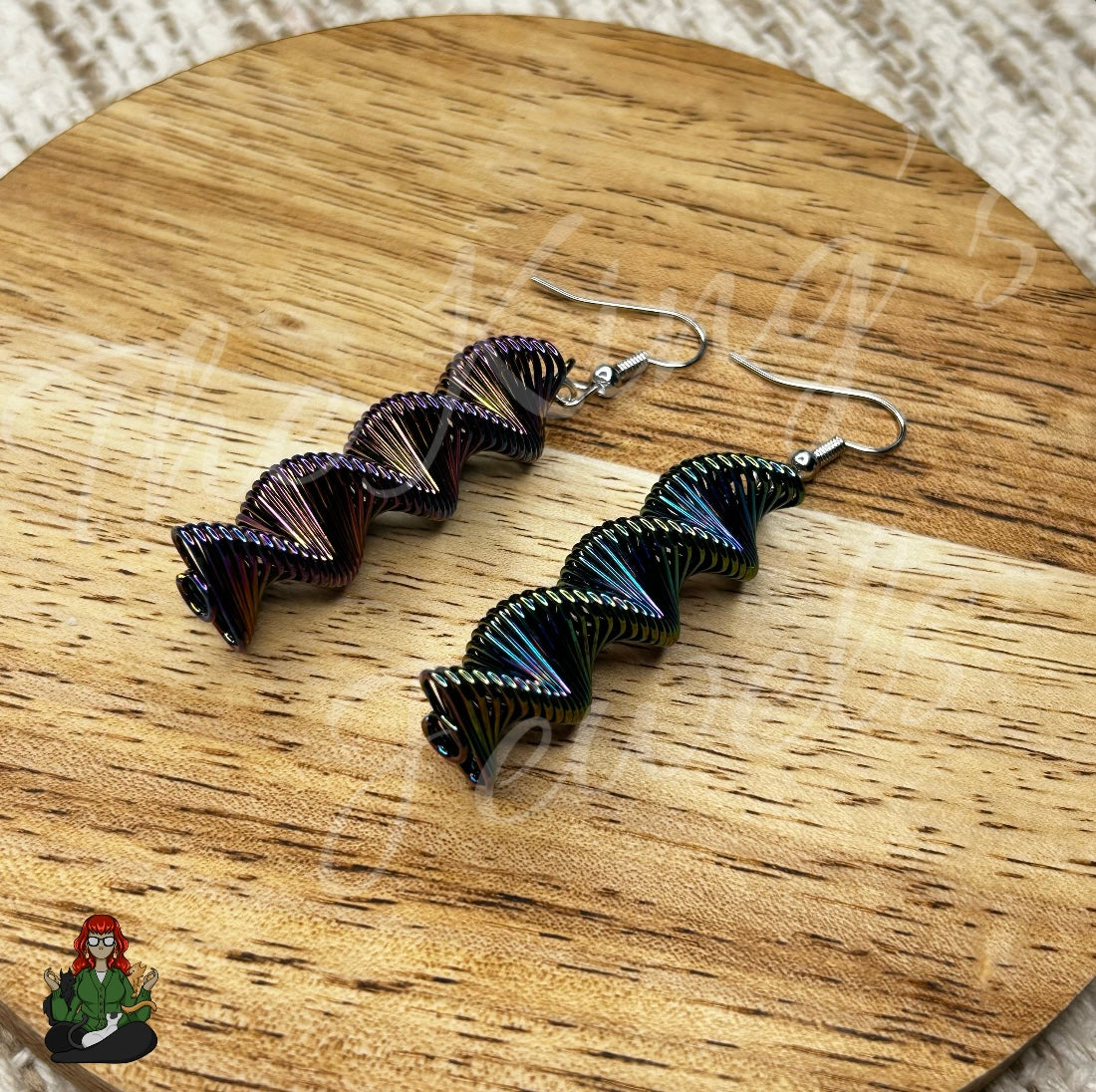 LeonaRae - Iridescent Spiral Earrings!