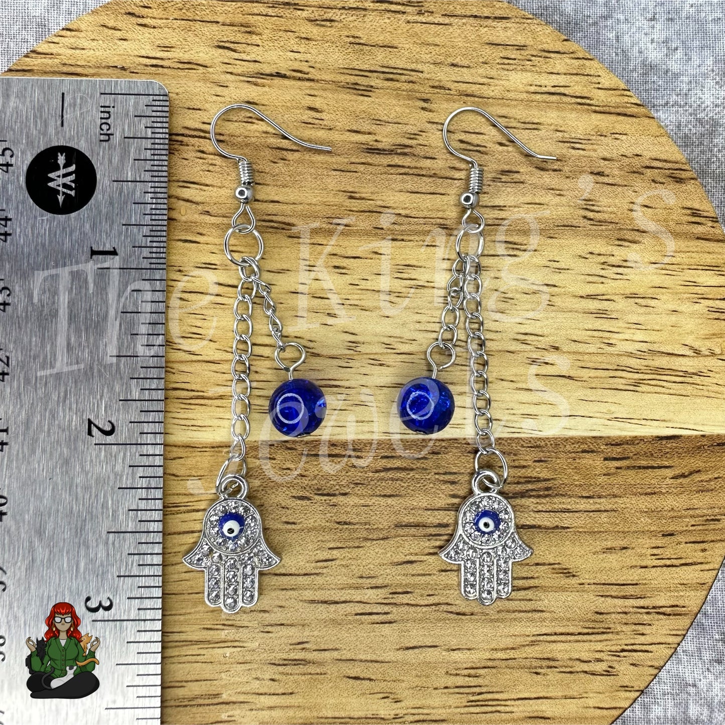 Gladys - Evil Eye Hamsa Earrings!