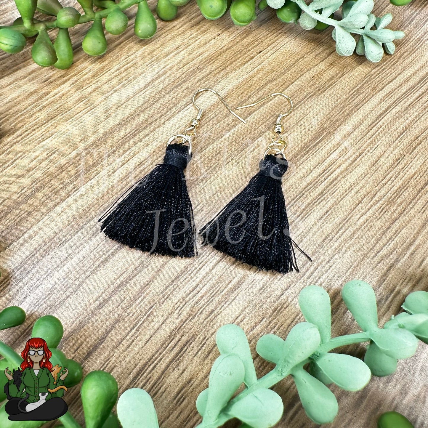 LeonaRae - Black Tassel Earrings!