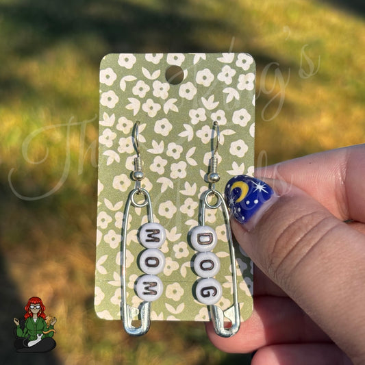 Ophelia - Dog Mom Safety Pin Earrings!