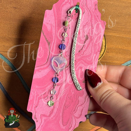 GwennaBelle - Alien Heart Purple Crystal Bookmark!