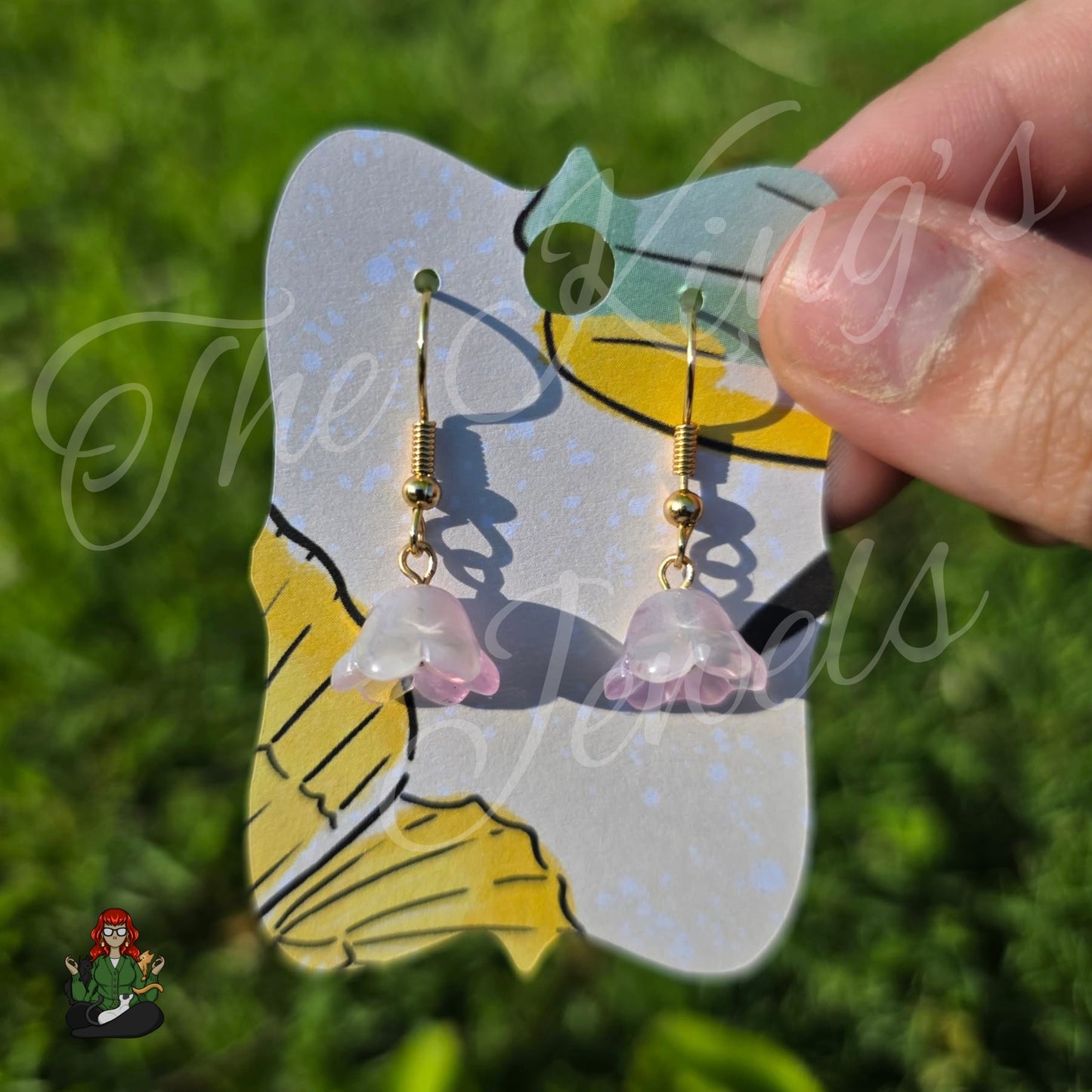 Shirley - Baby Pink Dainty Lily of the Valley Flower Earrings!