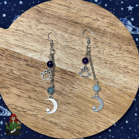 Gladys - Moon & Planets Earrings!