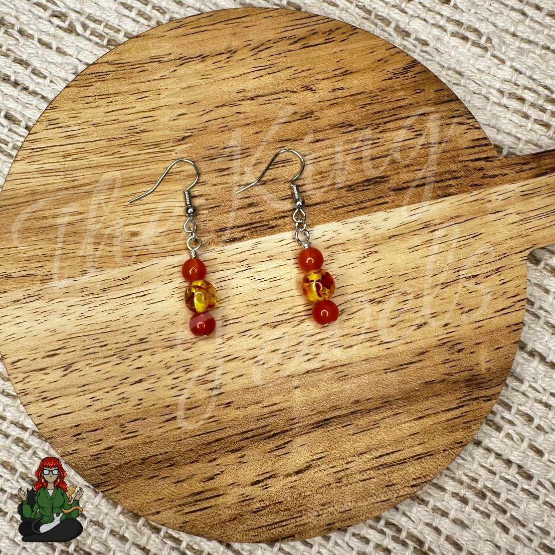 Melissa - The Fire Within Beaded Earrings!