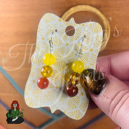 Melissa - Sunset Ombre Glass Bead Earrings!