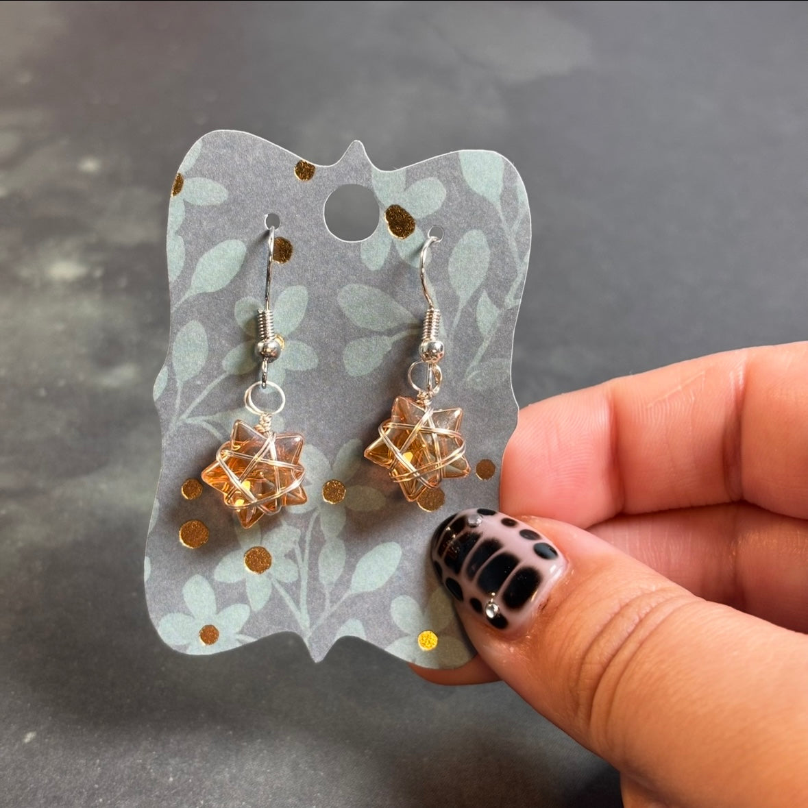 LeonaRae - Wire Wrapped Acrylic Star Earrings!