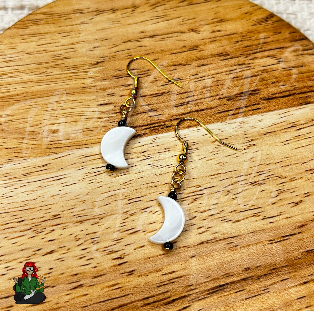 Melissa - Selenite Moon Earrings!