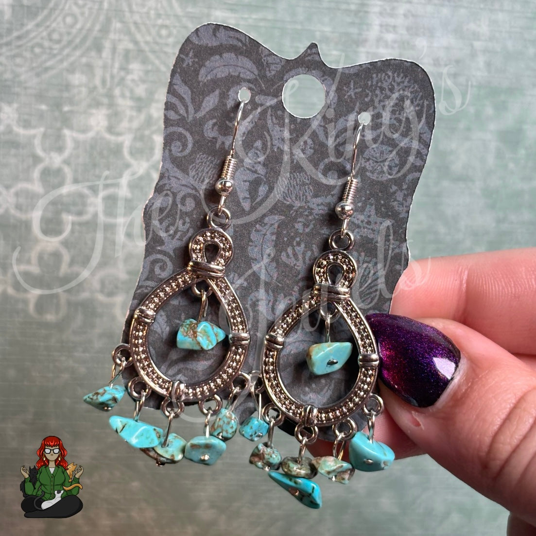 Freya - Western Turquoise Chandelier Earrings!
