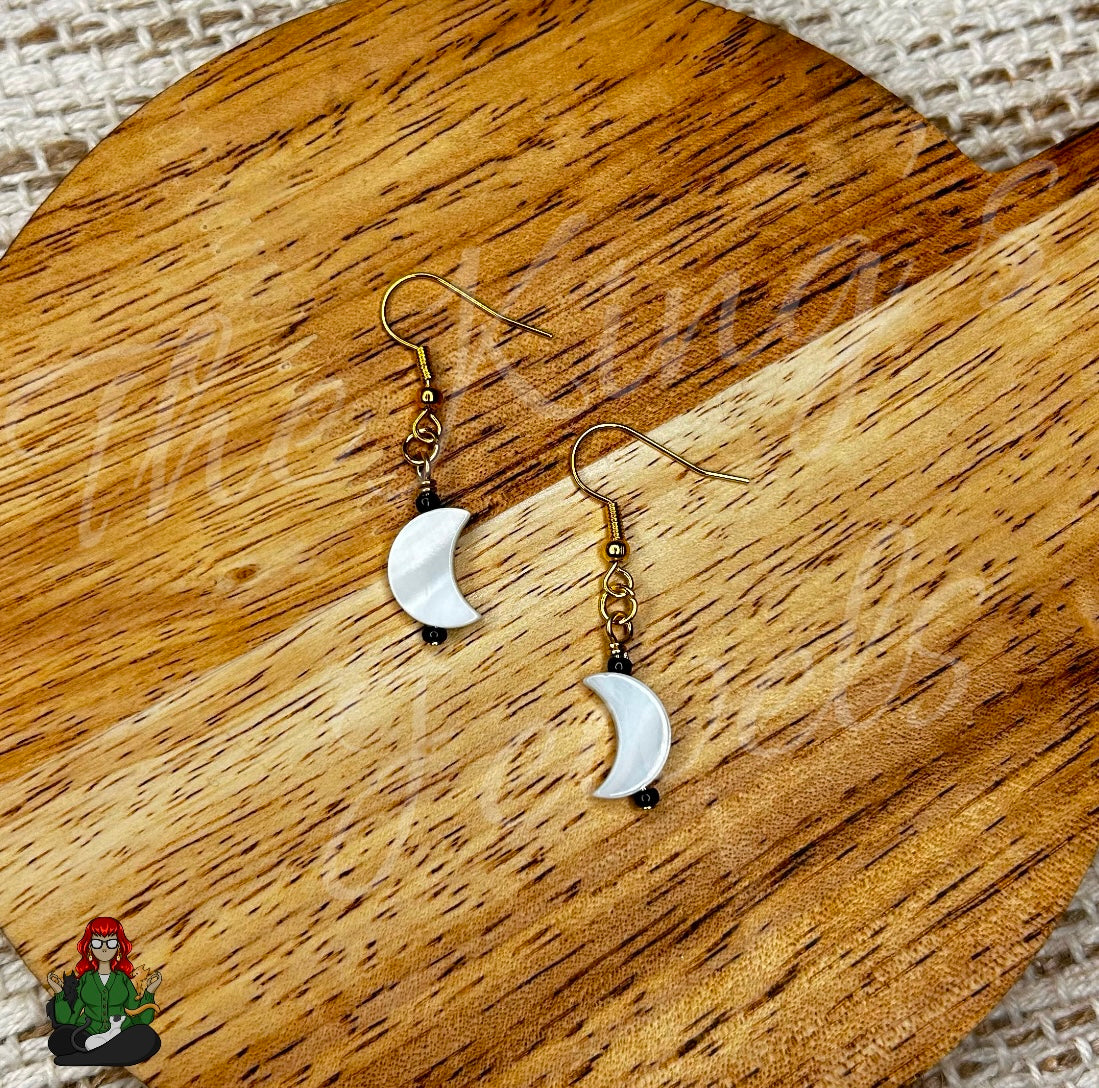 Melissa - Selenite Moon Earrings!