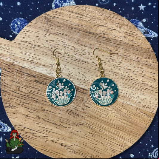 LeonaRae - Green Mushroom Earrings