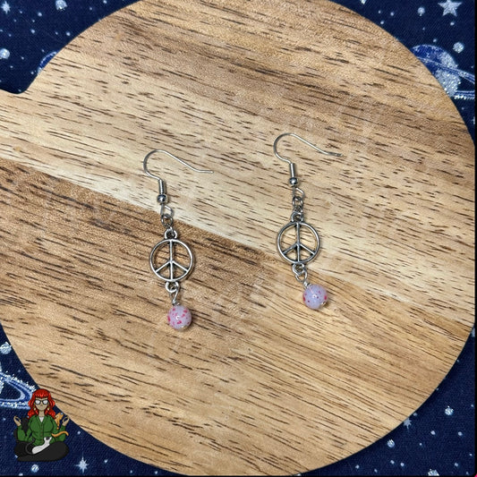 Katie - Peace in Pink Earrings!