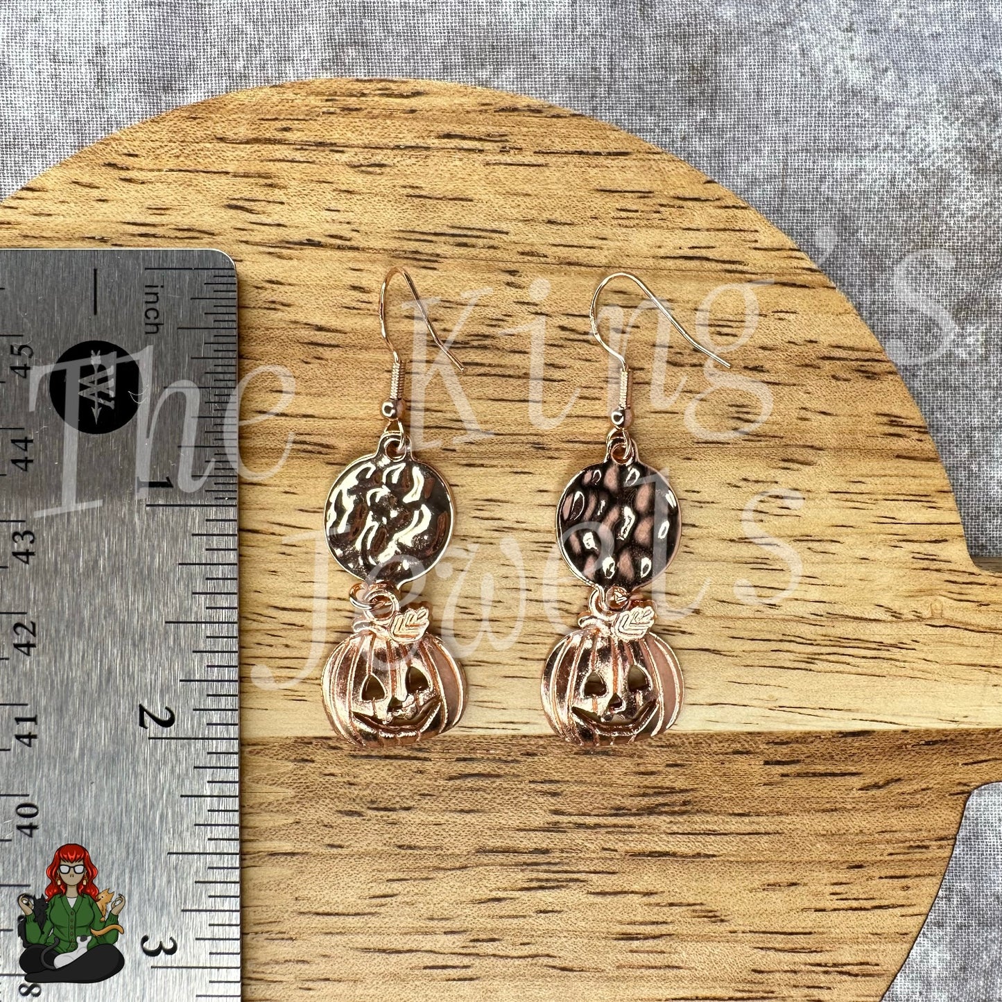 Katie - Rose Gold Pumpkin Earrings!