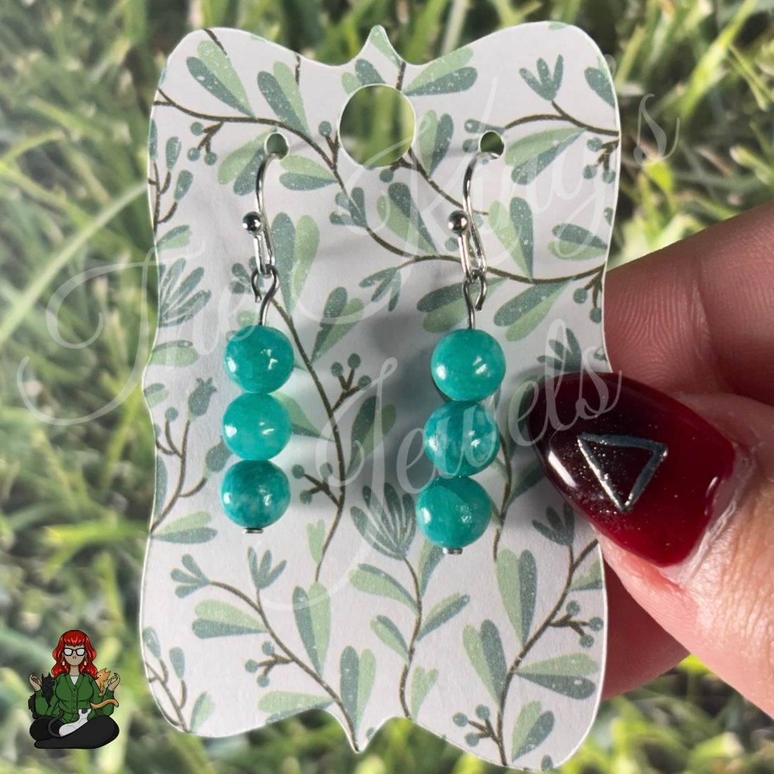 Melissa - Dyed Quartz Beaded Earrings!