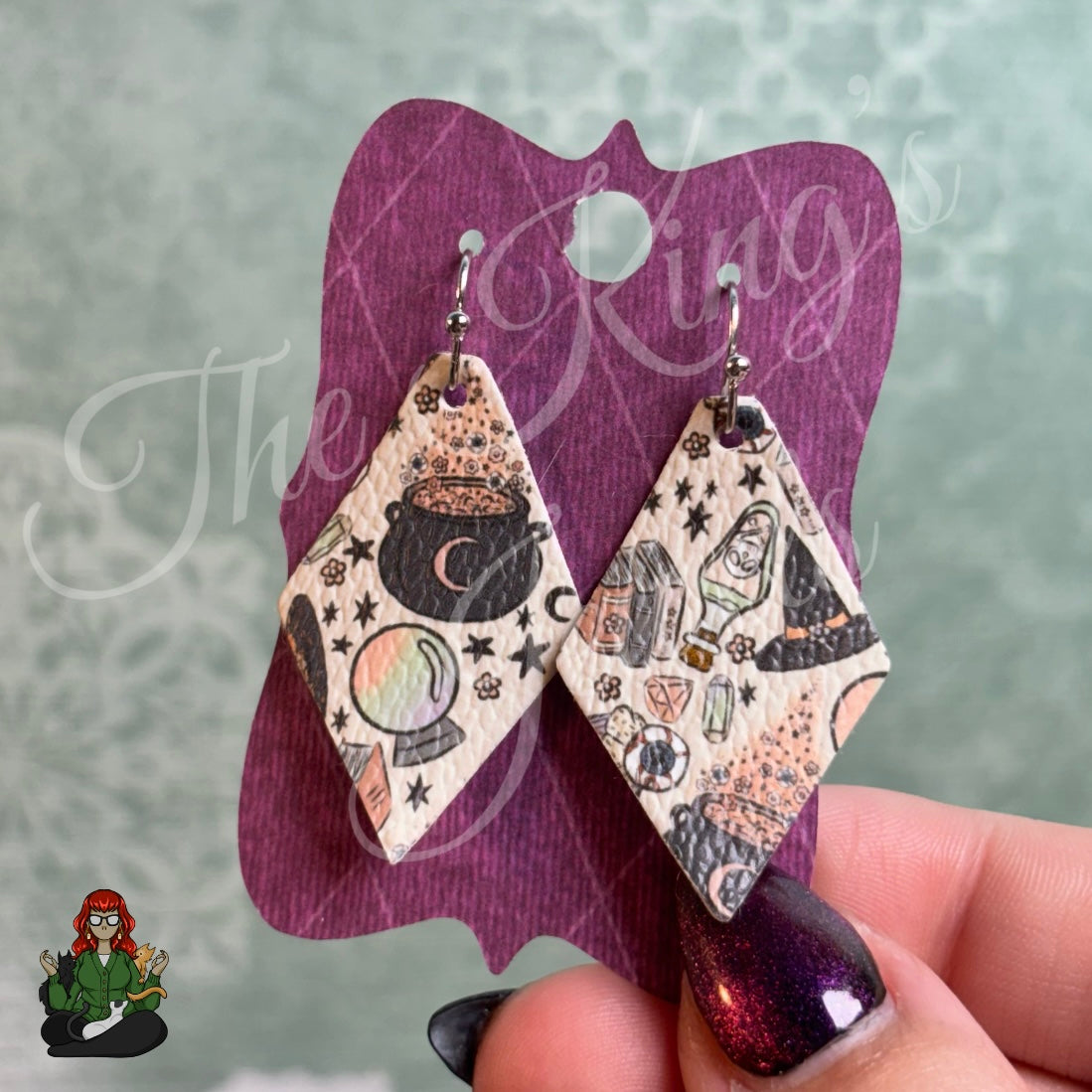 Belle - Witch's Brew Faux Leather Earrings!