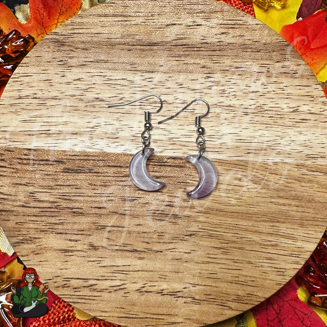 LeonaRae - Purple Ombre Moon Earrings!