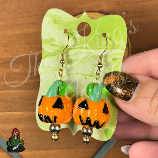 Melissa - Jack-O-Lantern Pumpkin Earrings!