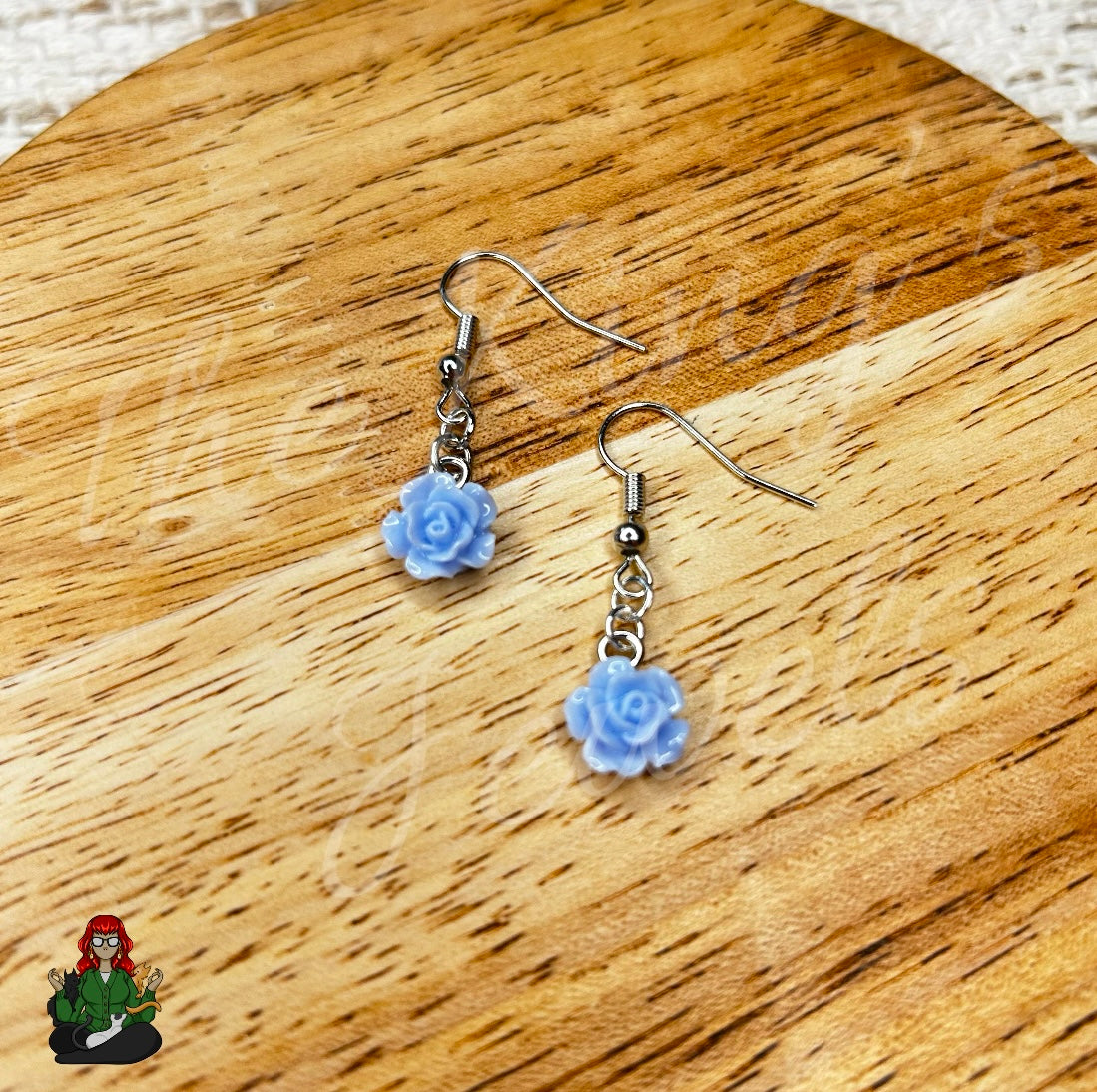 LeonaRae - Blue Rose Earrings!