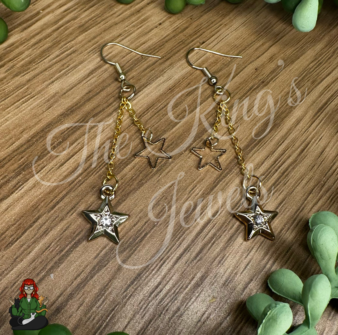 Gladys - Rhinestone Star Earrings!