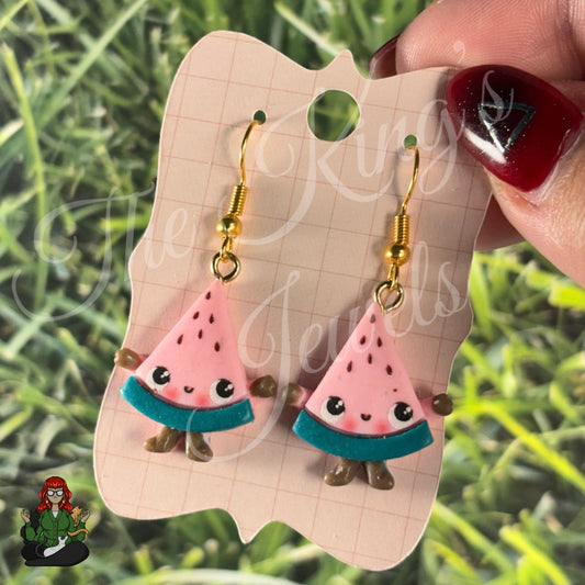 LeonaRae - Watermelon Slice Acrylic Charm Earrings!