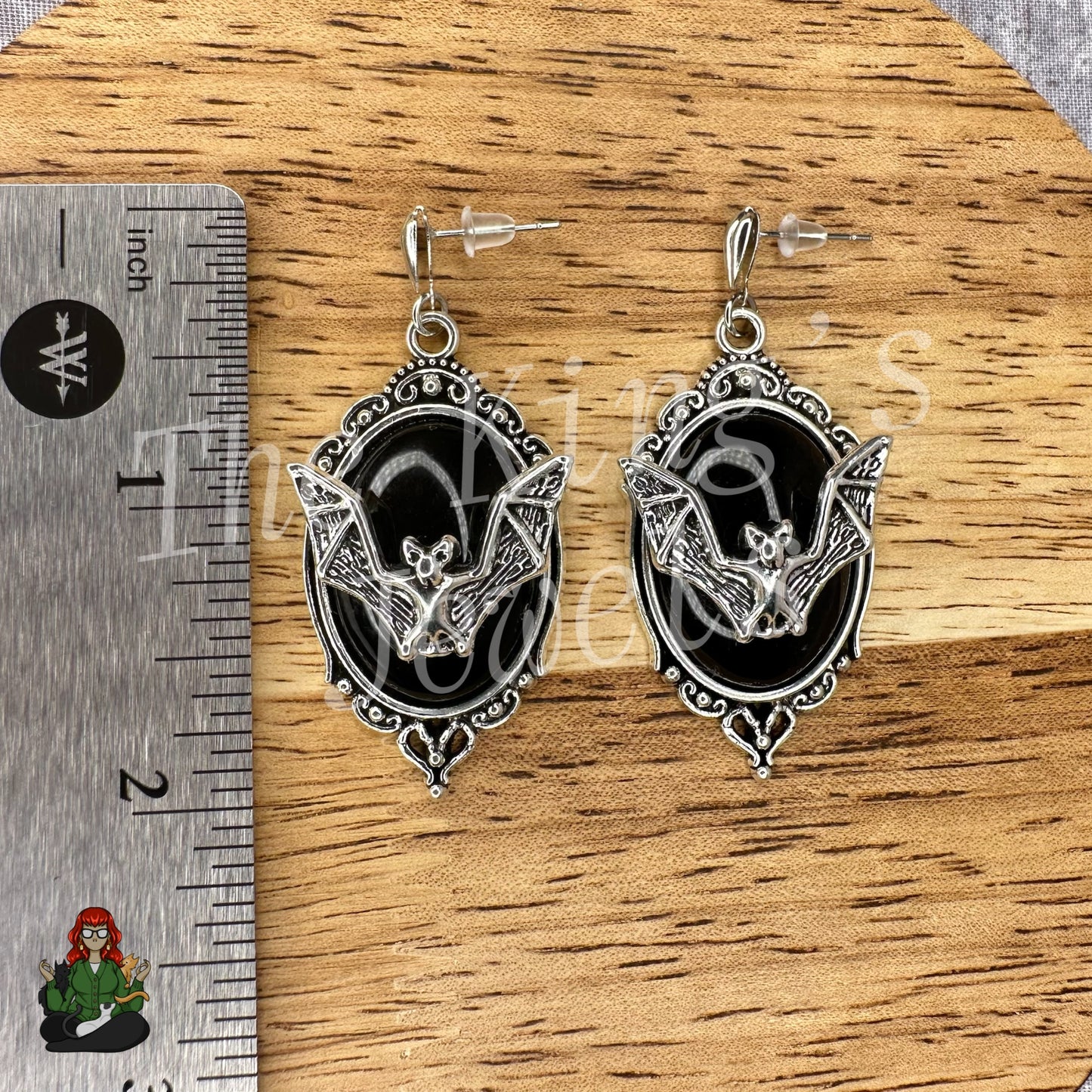 LeonaRae - Gothic Bat Stud Earrings!