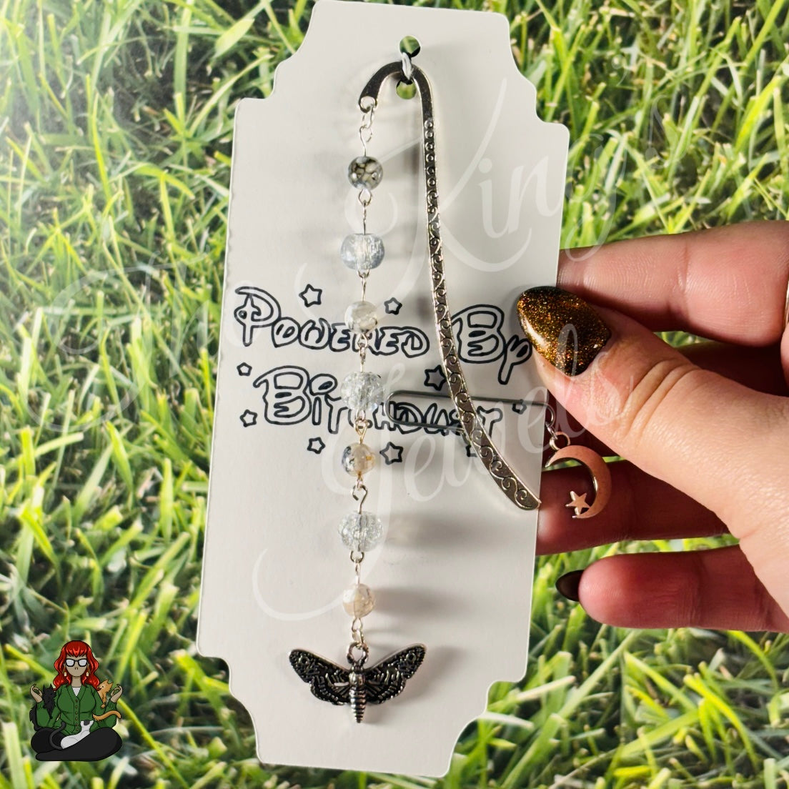GwennaBelle - Lunar Moth Agate Bead Bookmark!