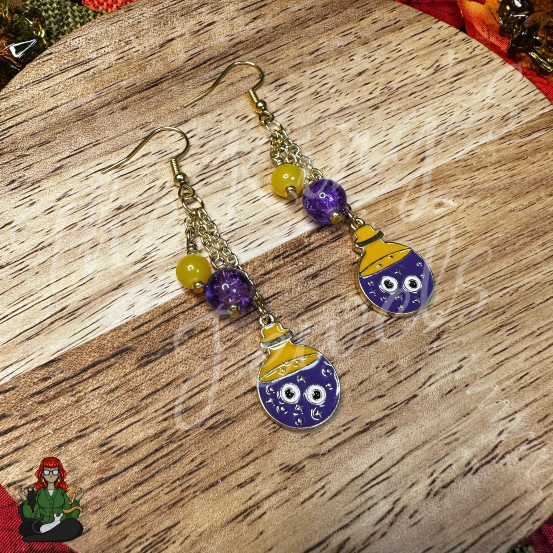 Gladys - Cartoon Potion Bottle Earrings!