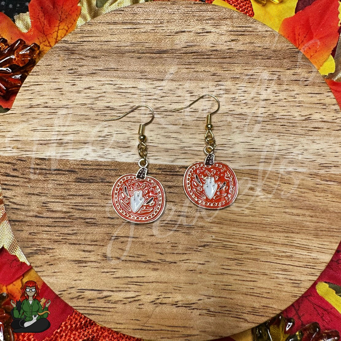 LeonaRae - Pumpkin Earrings!