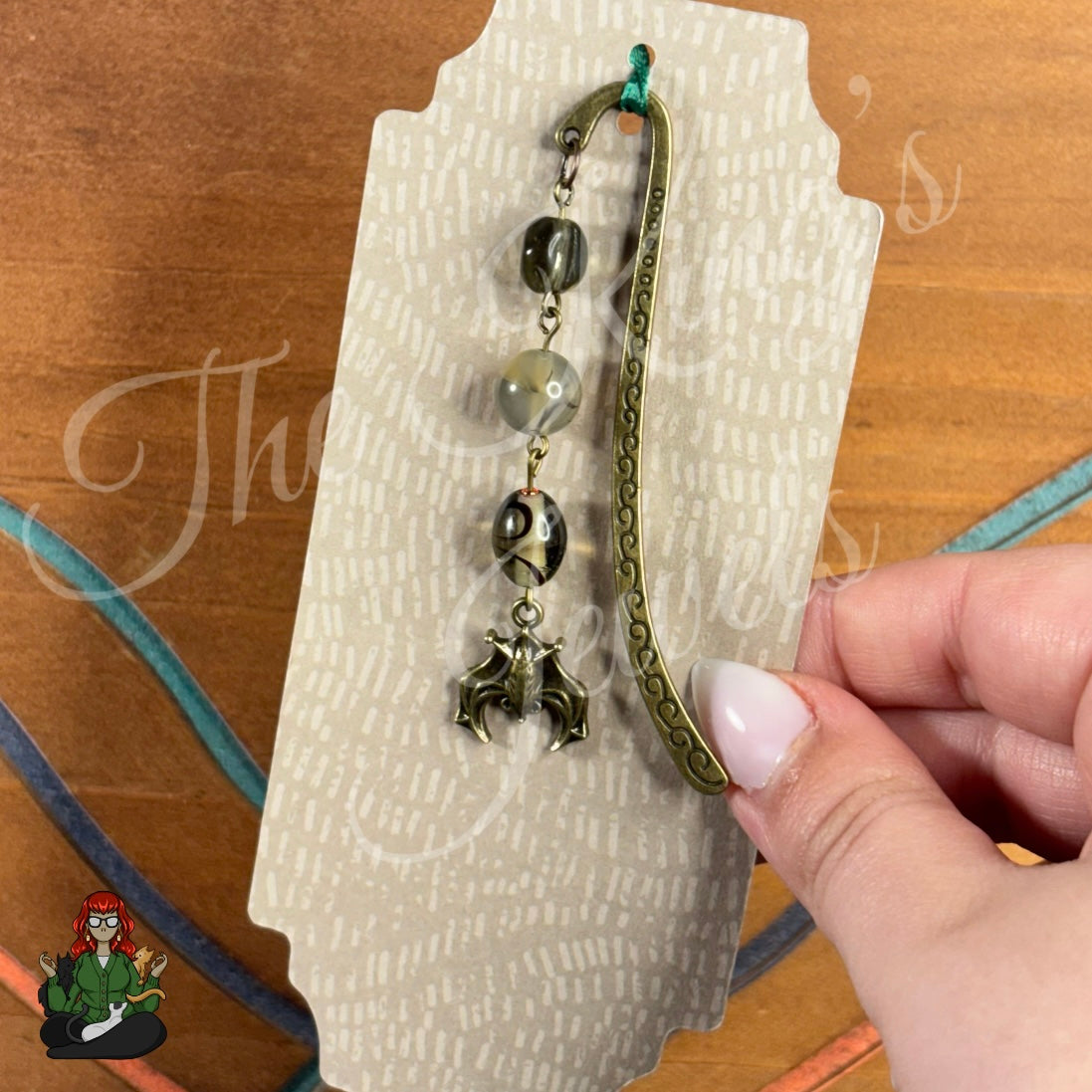 GwennaBelle - Bat Charm & Bead Bookmark!