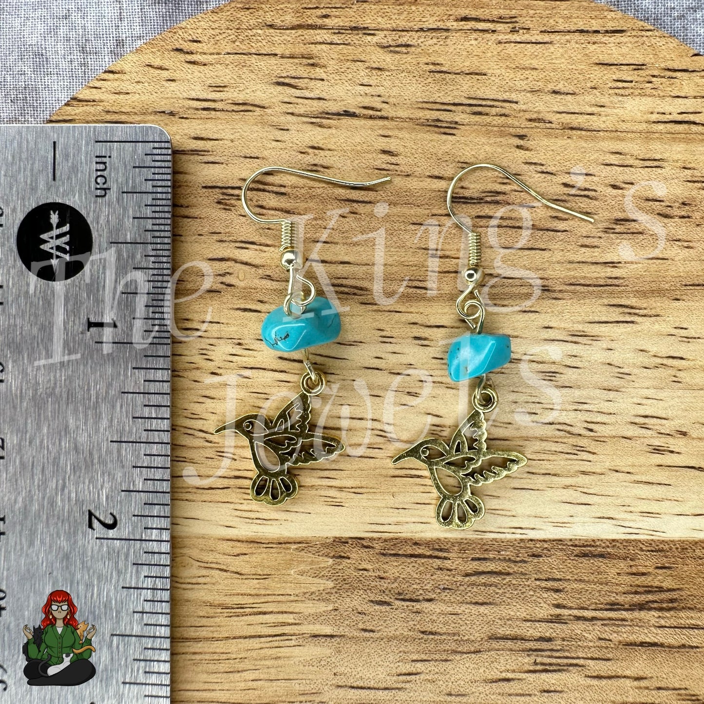 Katie - Gold Humming Bird Earrings!