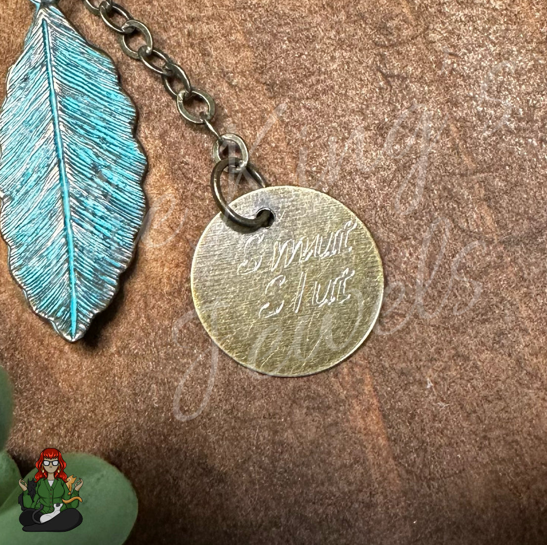 GwennaBelle - Leaf & Custom 'Smut Slut' Charm Bookmark!