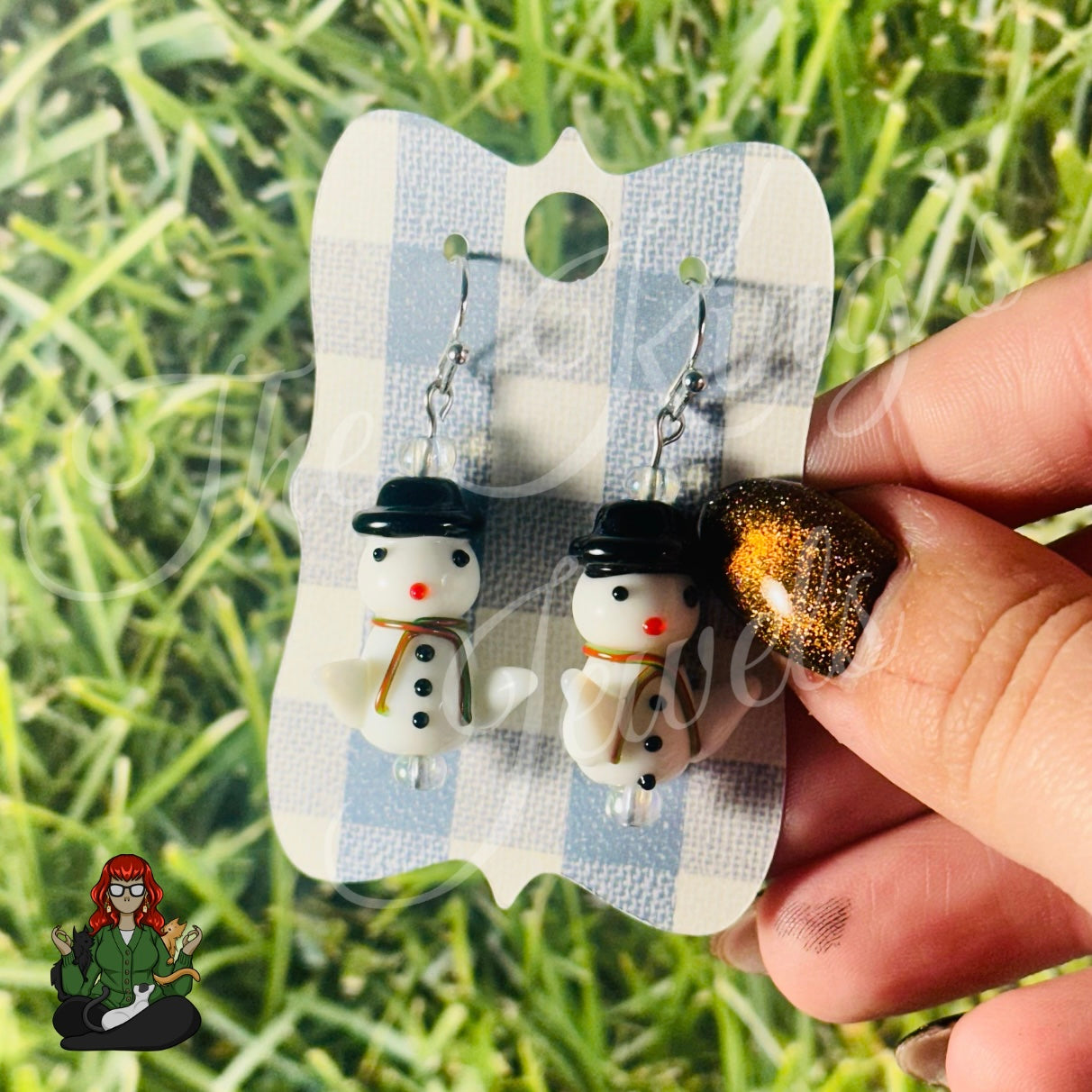 Melissa - Snowman Scarf Charm Earrings!