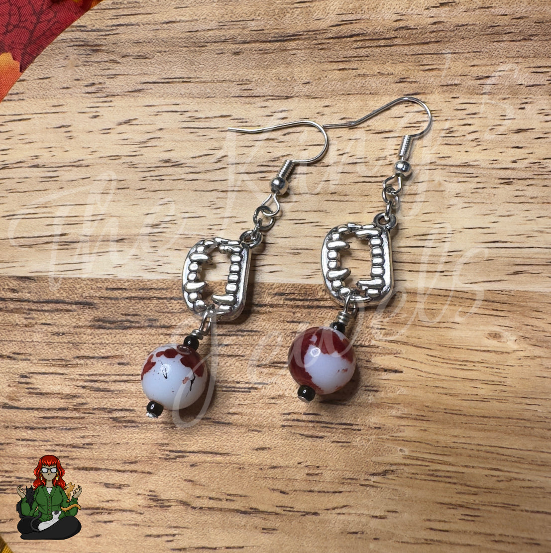 Katie - Vampire & Blood Inspired Bead Earrings!