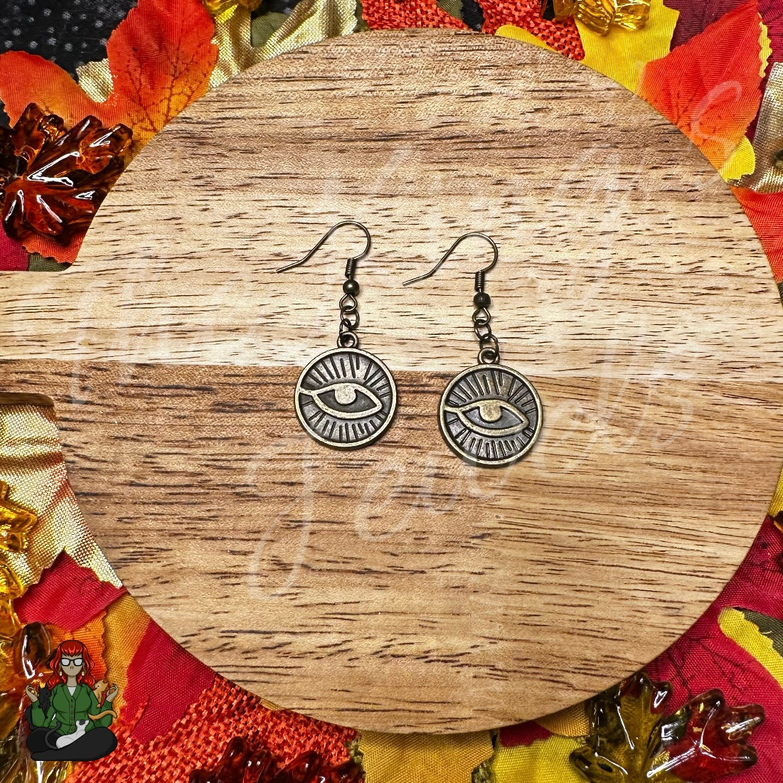 LeonaRae - Brass Evil Eye Earrings!