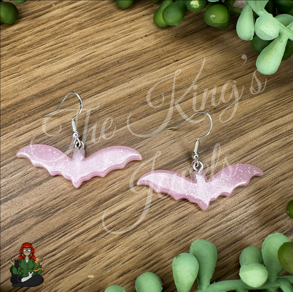 LeonaRae - Resin Pink Bat Earrings!