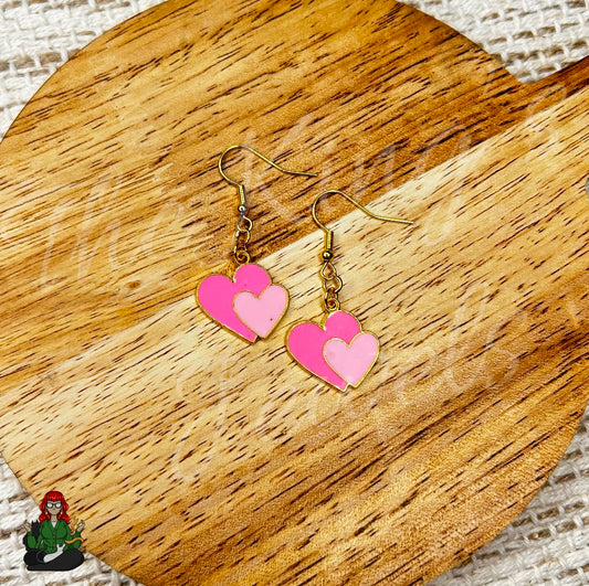 LeonaRae - Pink Heart Earrings!