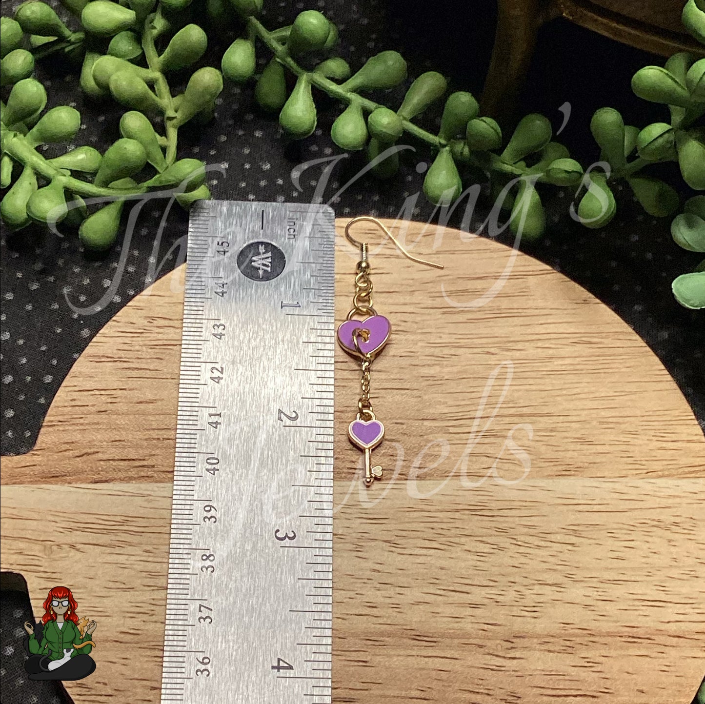 Katie - Purple Key to my Heart Earrings!