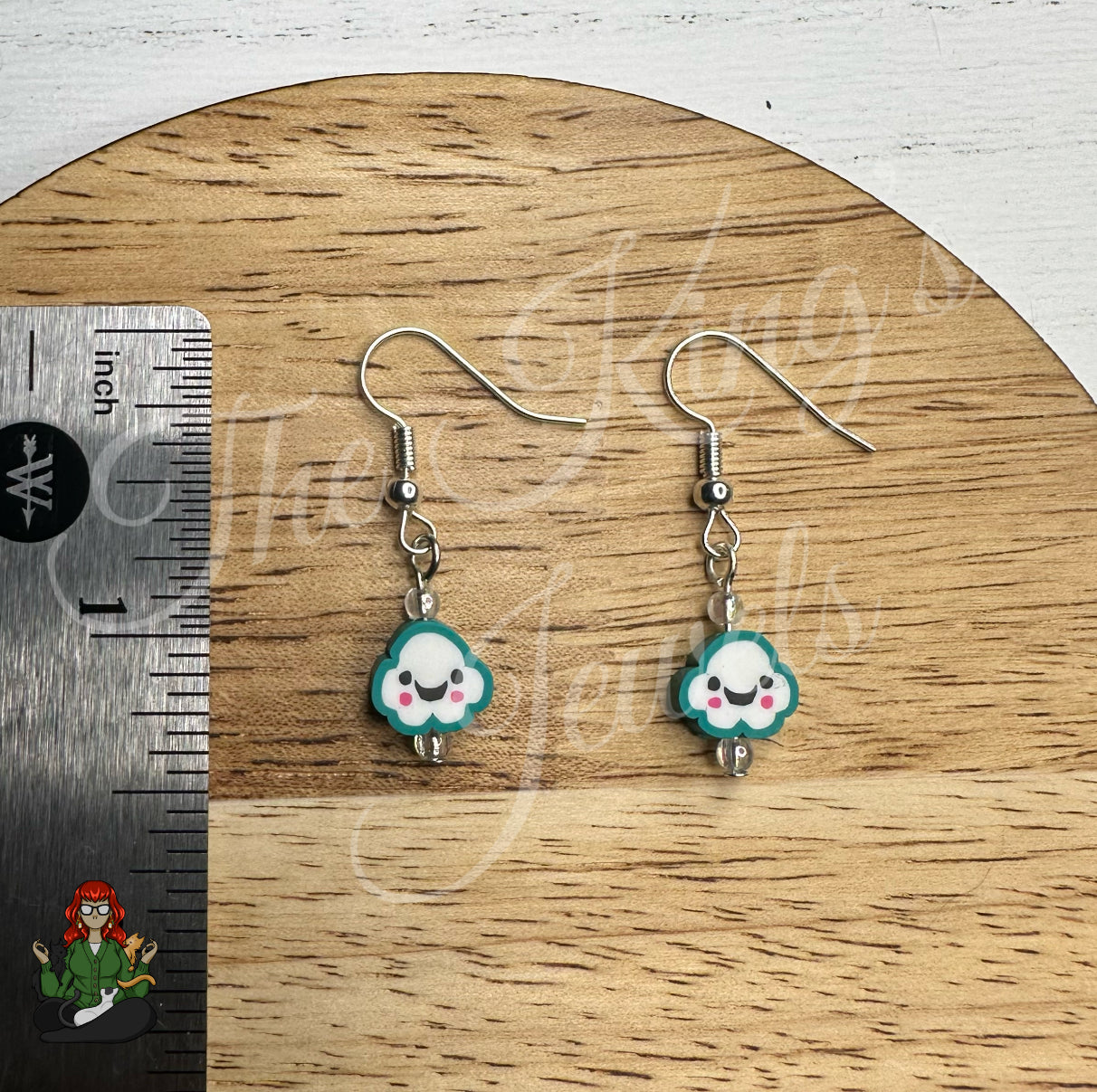 Shirley - Green Cloud Earrings!