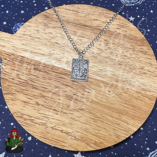 Ella - Wheel of Fortune Tarot Card Necklace!