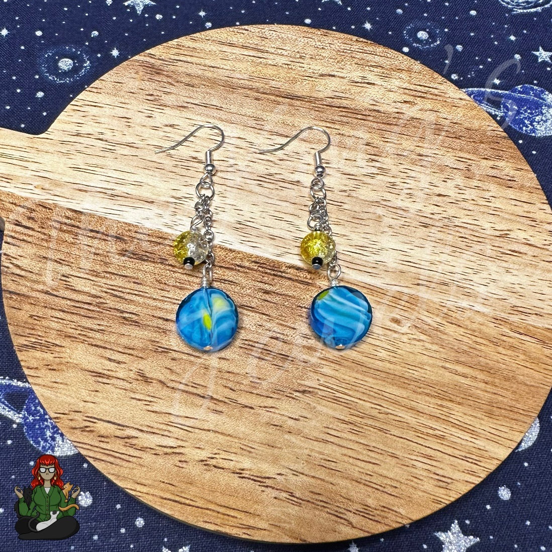 Gladys - Drop Of Sunlight In The Ocean Earrings!