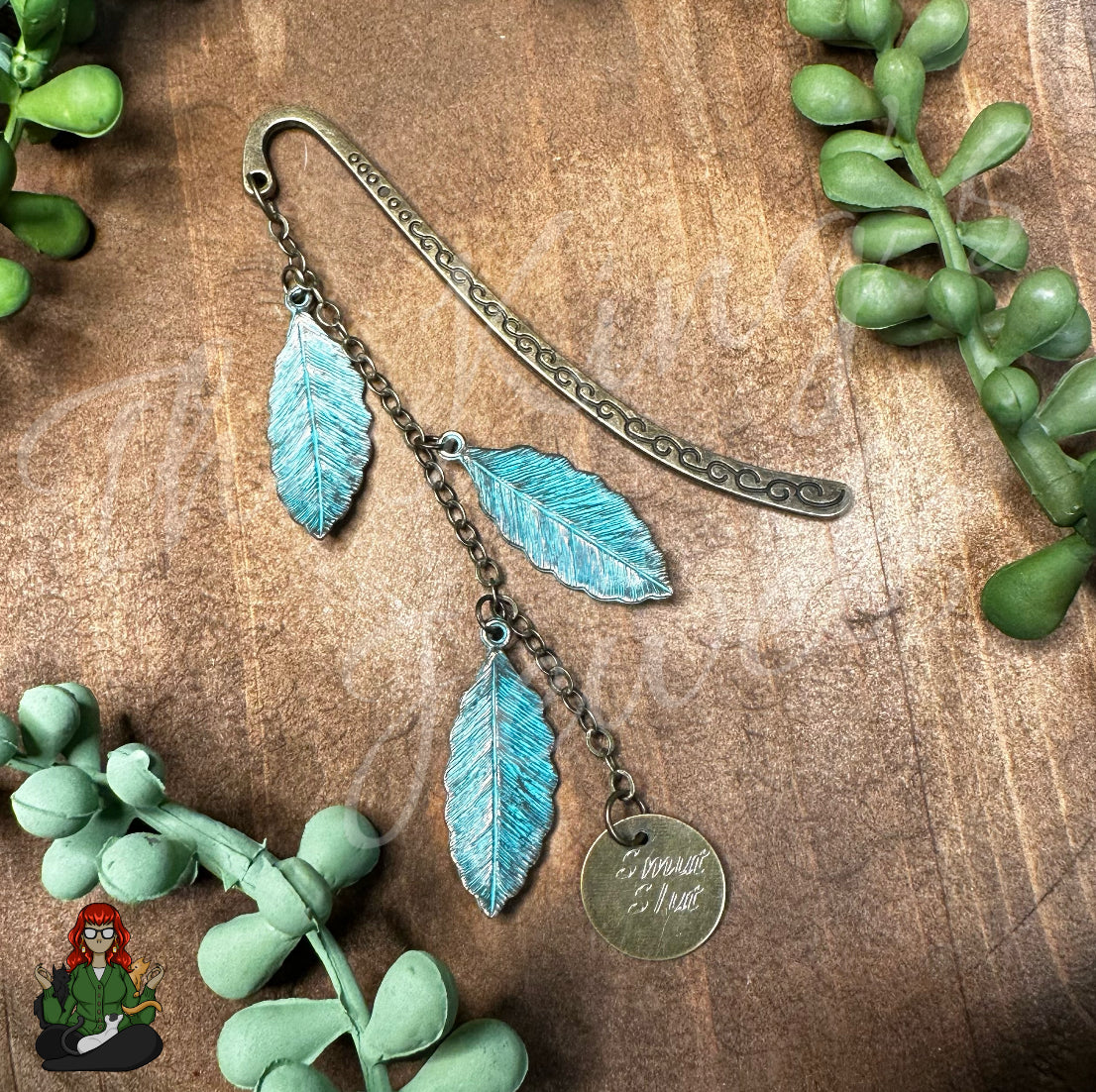 GwennaBelle - Leaf & Custom 'Smut Slut' Charm Bookmark!