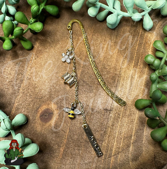 GwennaBelle - Flower, Book, & Bee Charm Bookmark!